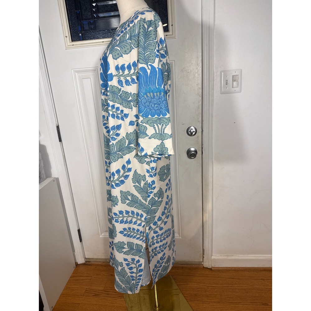 TUCKERNUCK 'Jamie' midi chinoiserie- inspired botanical Floral shift dress Sz XL - Picture 6 of 14